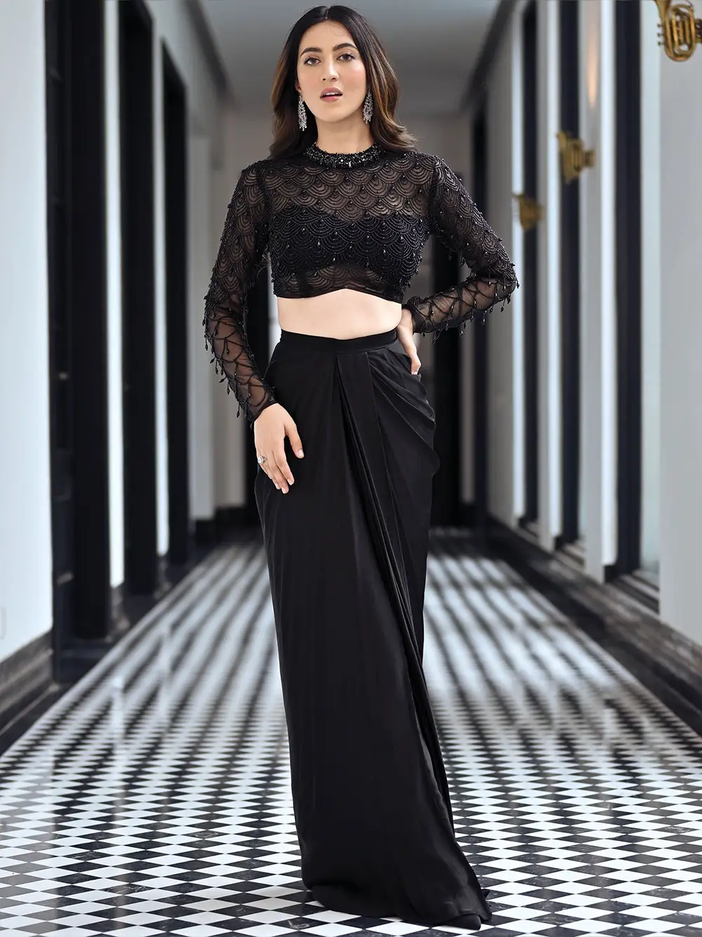 Crystal Couture Black Drape Set